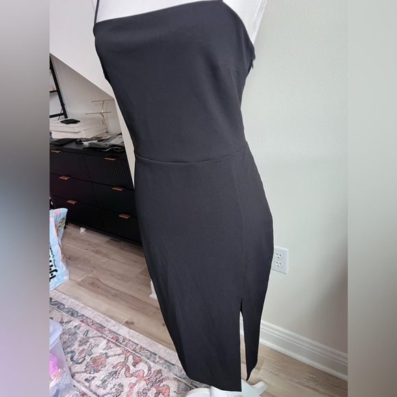 Express black spaghetti strap midi dress - Picture 2 of 4